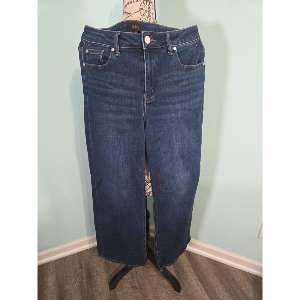 Quince Bella Stretch Wide Leg Jeans Pants Blue 29 organic cotton 29